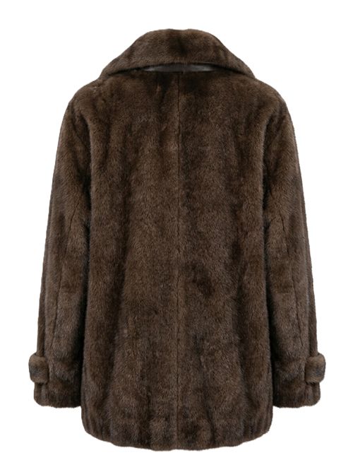 woman eco fur coat SWORD | SA269141 EKOMI2 GANACHE